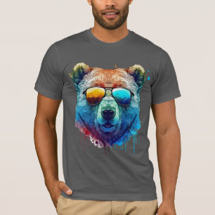 Camiseta Gráfica Óculos de Urso Legal