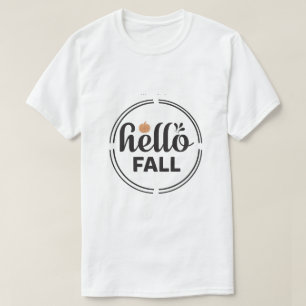 Camiseta Gráfica Olá Outono Aconchegante