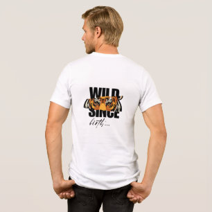 Camiseta Gráfica Olhos de Tigre Ousados Selvagem D