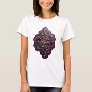 Camiseta Gráfica Ousada Dourada