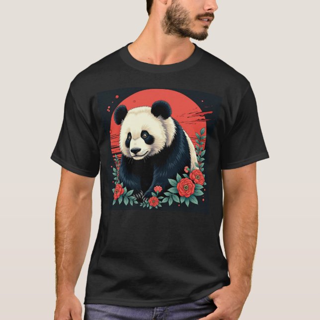 Camiseta Gráfica Panda Japonesa (Frente)