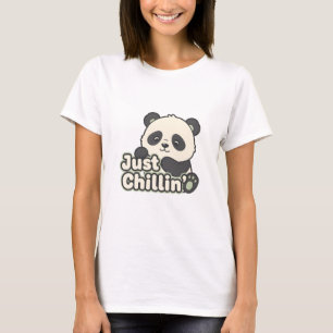 Camiseta Gráfica Panda Kawaii Fofa Cor Pastel Maci