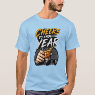 Camiseta Gráfica para Homens 'Brindemos a Mais um