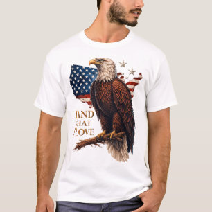 Camiseta Gráfica Patriótica de Águia Americana