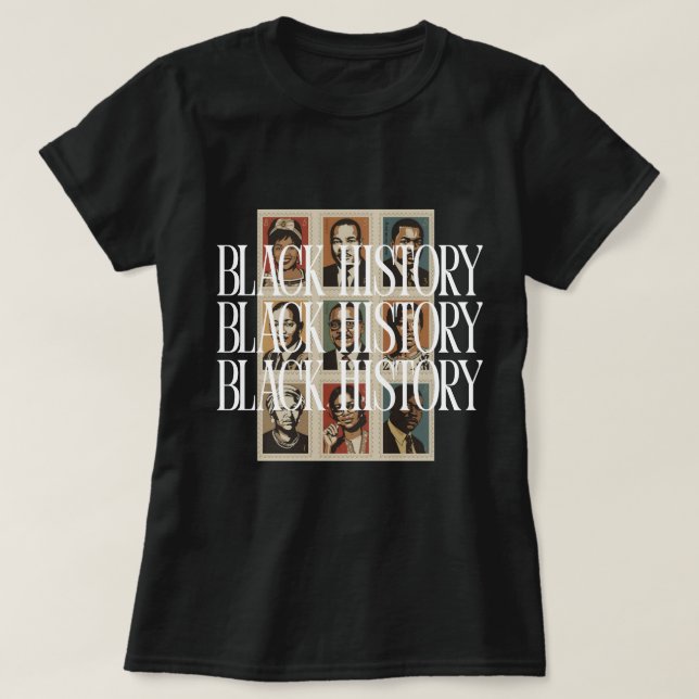 Camiseta Gráfica Personalizada com Figuras do Mês  (Frente do Design)