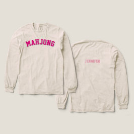 Camiseta Gráfica Personalizada Rosa Preppy Varsity