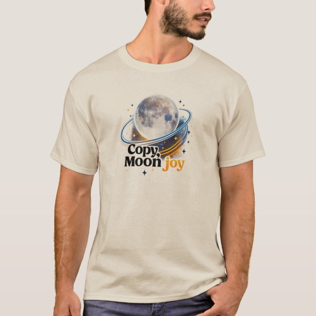 Camiseta Gráfica Planeta Celestial Lua Alegria Cóp (Frente)