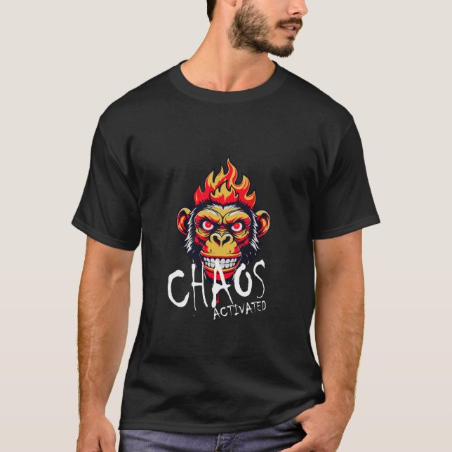 Camiseta Gráfica Premium Ativada pelo Caos (Frente)