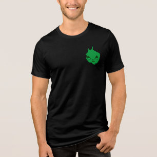 Camiseta Gráfica Preta com Logo da Chama Smirk