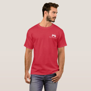 Camiseta gráfica promocional de trator branco de n