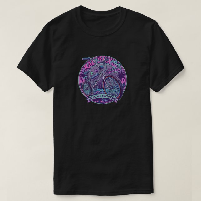 Camiseta gráfica Rad BMX 80s (Frente do Design)