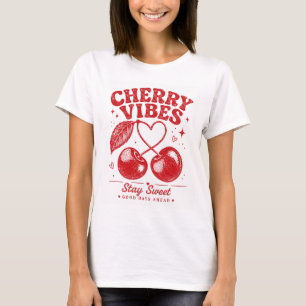 Camiseta Gráfica Retro Cherry Vibes