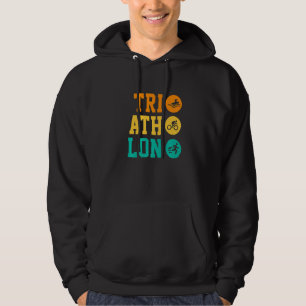 Camiseta Gráfica Retro Corrida Ciclismo Natação Tr