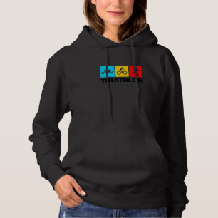 Camiseta Gráfica Retro Corrida Ciclismo Natação Tr