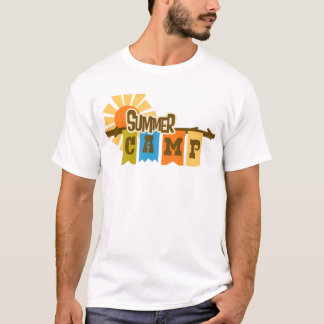 Camiseta gráfica retro de acampamento de verão