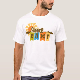 Camiseta gráfica retrô de acampamento de verão