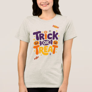 Camiseta Gráfica Retro Dia das Bruxas 'Trick or Tr