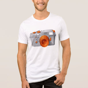 Camiseta Gráfica Retro Origami Geométrica de Câmer