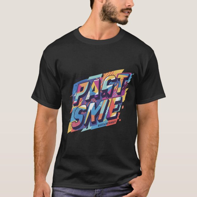 Camiseta Gráfica Retroativa Negosa com Texto de Es (Frente)