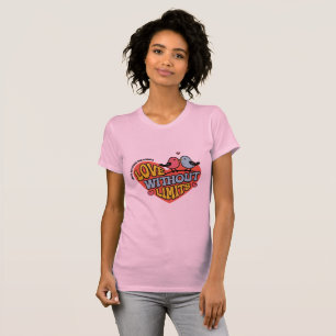 Camiseta Gráfica Rosa "Amor Sem Limites" Feminina