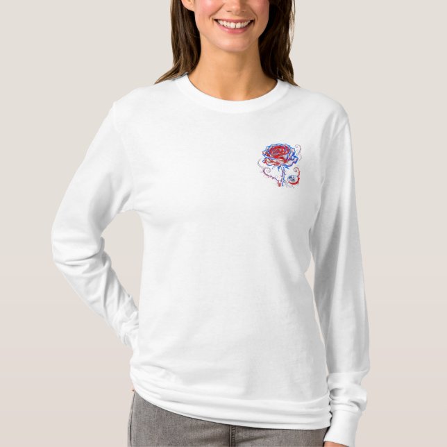 Camiseta Gráfica Rosa Cibernético Neon (Frente)