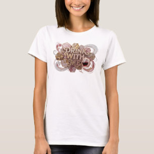 Camiseta Gráfica Rosa Legal BEBAMOS JUNTOS