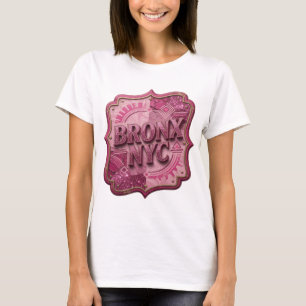 Camiseta Gráfica Rosa na Moda BRONX NYC