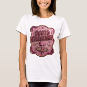 Camiseta Gráfica Rosa SOUTH CAROLINA Estilosa