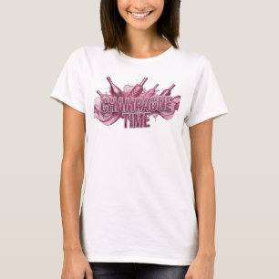 Camiseta Gráfica Rosa TEMPO DE CHAMPANHE Artística