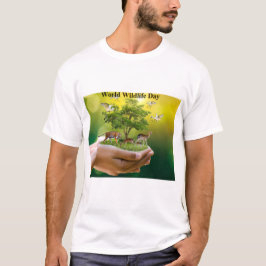 Camiseta Gráfica Salve a Vida Selvagem e Proteja a