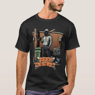 Camiseta gráfica "Seek & Destroy" de Streetwear Ur