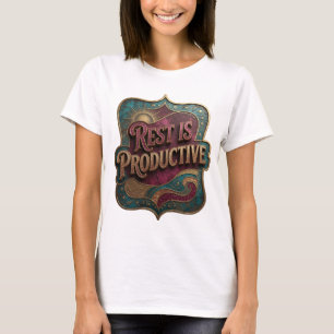 Camiseta Gráfica Sharp Gold REST IS PRODUCTIVE