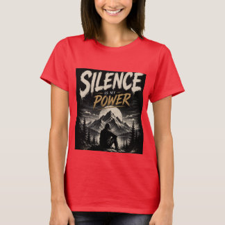 Camiseta Gráfica Silence Is My Power
