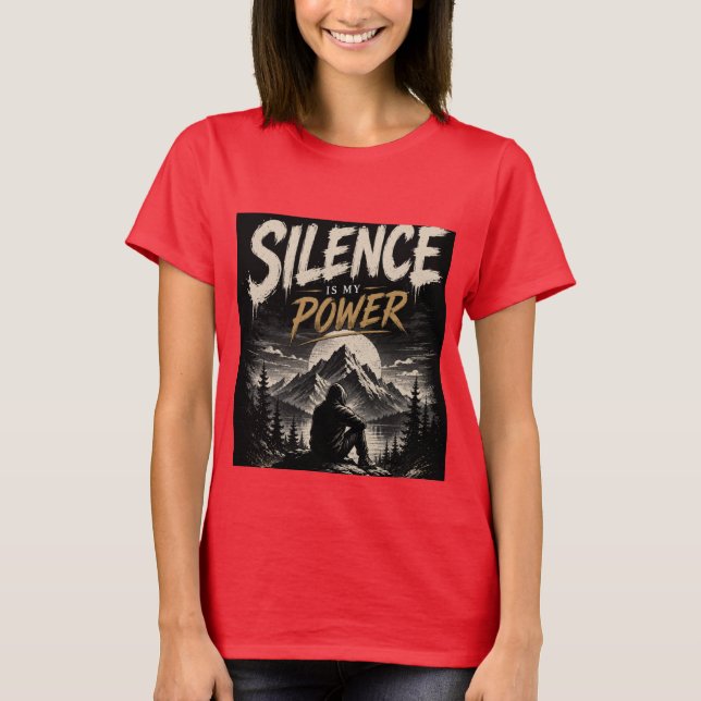 Camiseta Gráfica Silence Is My Power (Frente)