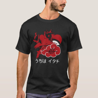Camiseta Gráfica Silhueta Ninja Anime