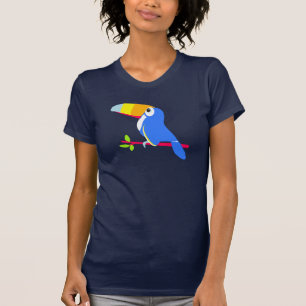 Camiseta gráfica simples para pássaros tucanos