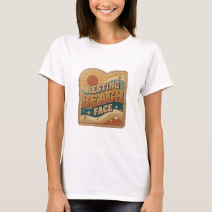 Camiseta Gráfica Snappy Orange RESTING BEACH FACE