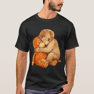Camiseta gráfica soco de macaco