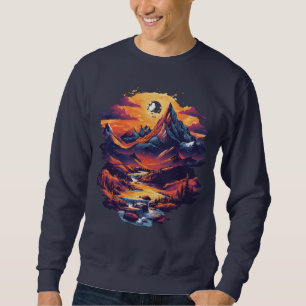 Camiseta Gráfica Sunset Mountain Escape