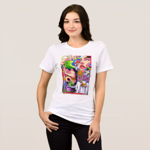Camiseta Gráfica Surreal Psicodélica