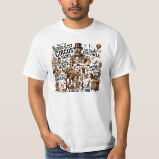 Camiseta Gráfica Surrealista dos Anos 1920 Circus