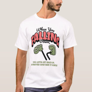 Camiseta Gráfica Surrealista "Falling Down"