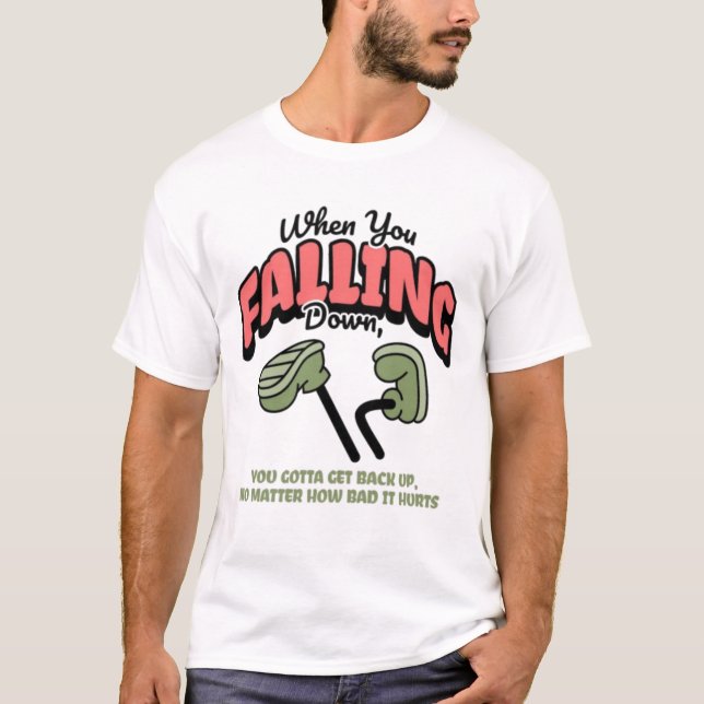 Camiseta Gráfica Surrealista "Falling Down" (Frente)