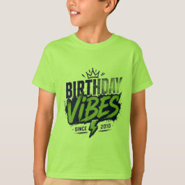 Camiseta Gráfica Teen Boy Birthday Vibes