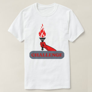 Camiseta Gráfica Tocha de Desafio Motivação Ousa