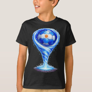 Camiseta Gráfica Tornado Futebol Bandeira Argentin