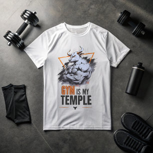 Camiseta Gráfica Touro - O Ginásio é Meu Templo