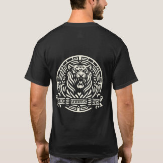 Camiseta Gráfica Tribal do Tigre Rugidor
