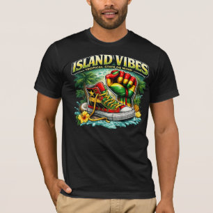 Camiseta Gráfica Tropical Island Vibes