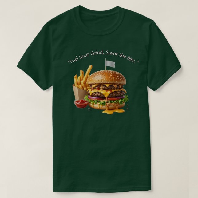 Camiseta Gráfica Ultimate Double Cheeseburger & Fr (Frente do Design)